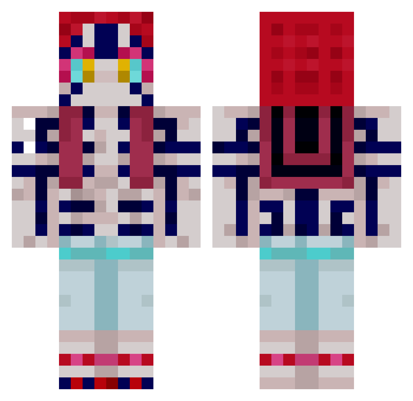KTSpanier2010 Minecraft skin, front and back view