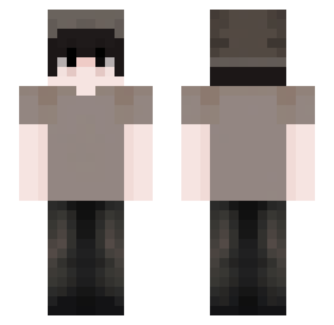 SAFARI555 Minecraft skin, front and back view