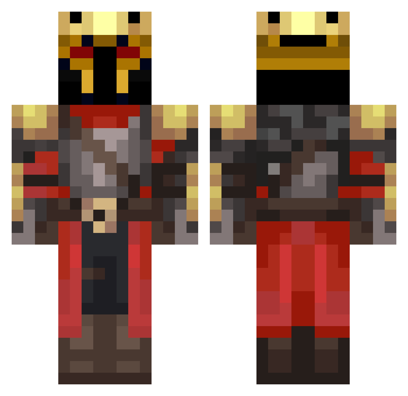 MAGN0LIER - gold crown Minecraft skin
