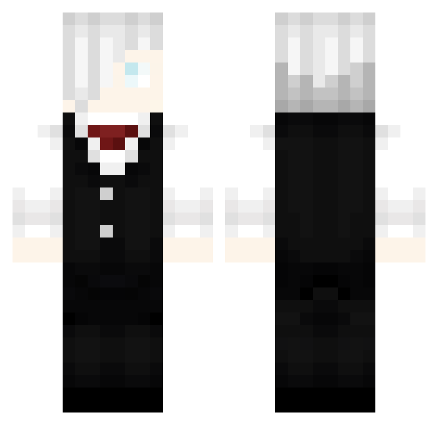 Drakuhl Minecraft skin, front and back view