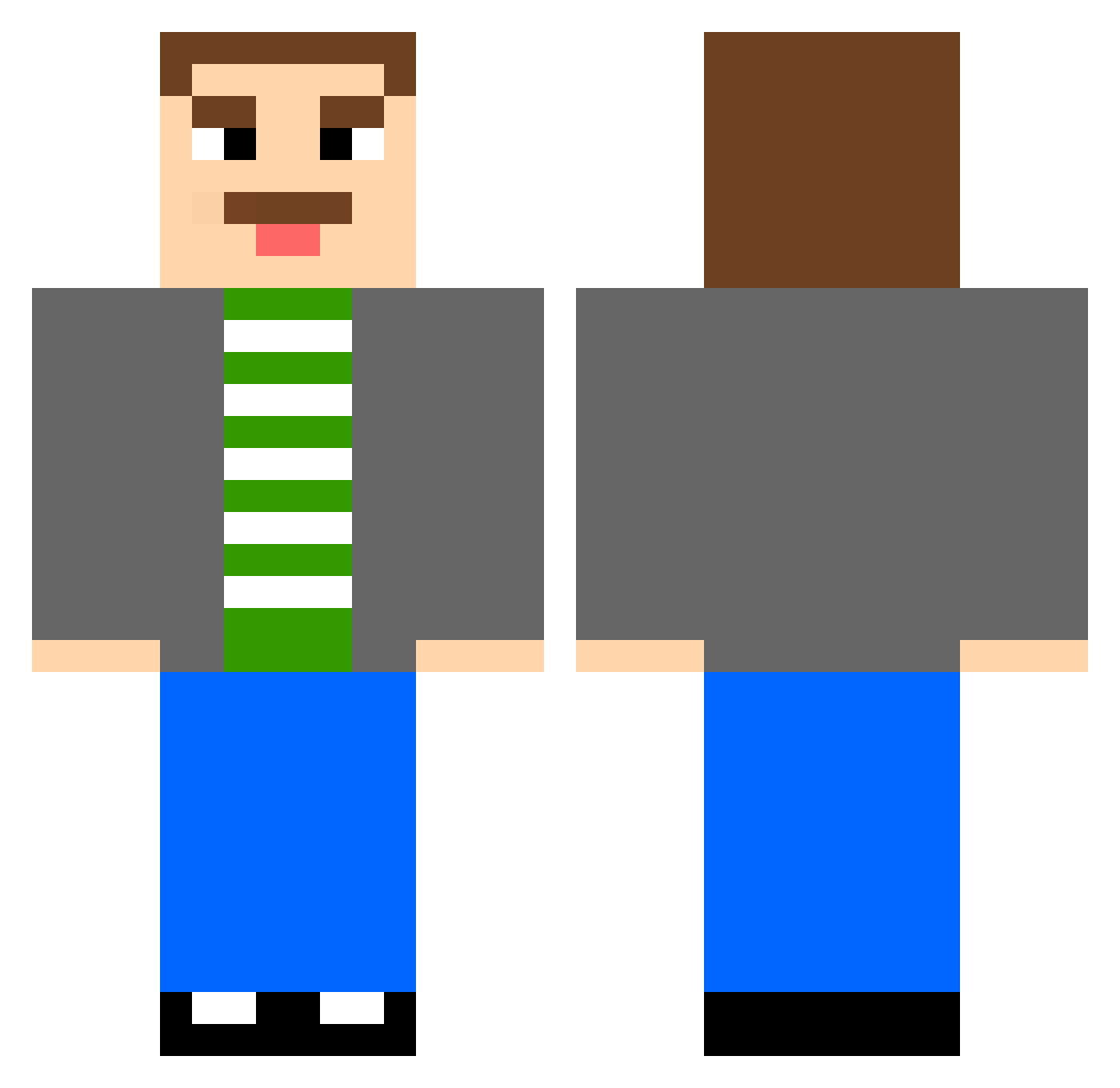 GerrieVanBoooven Minecraft skin, front and back view