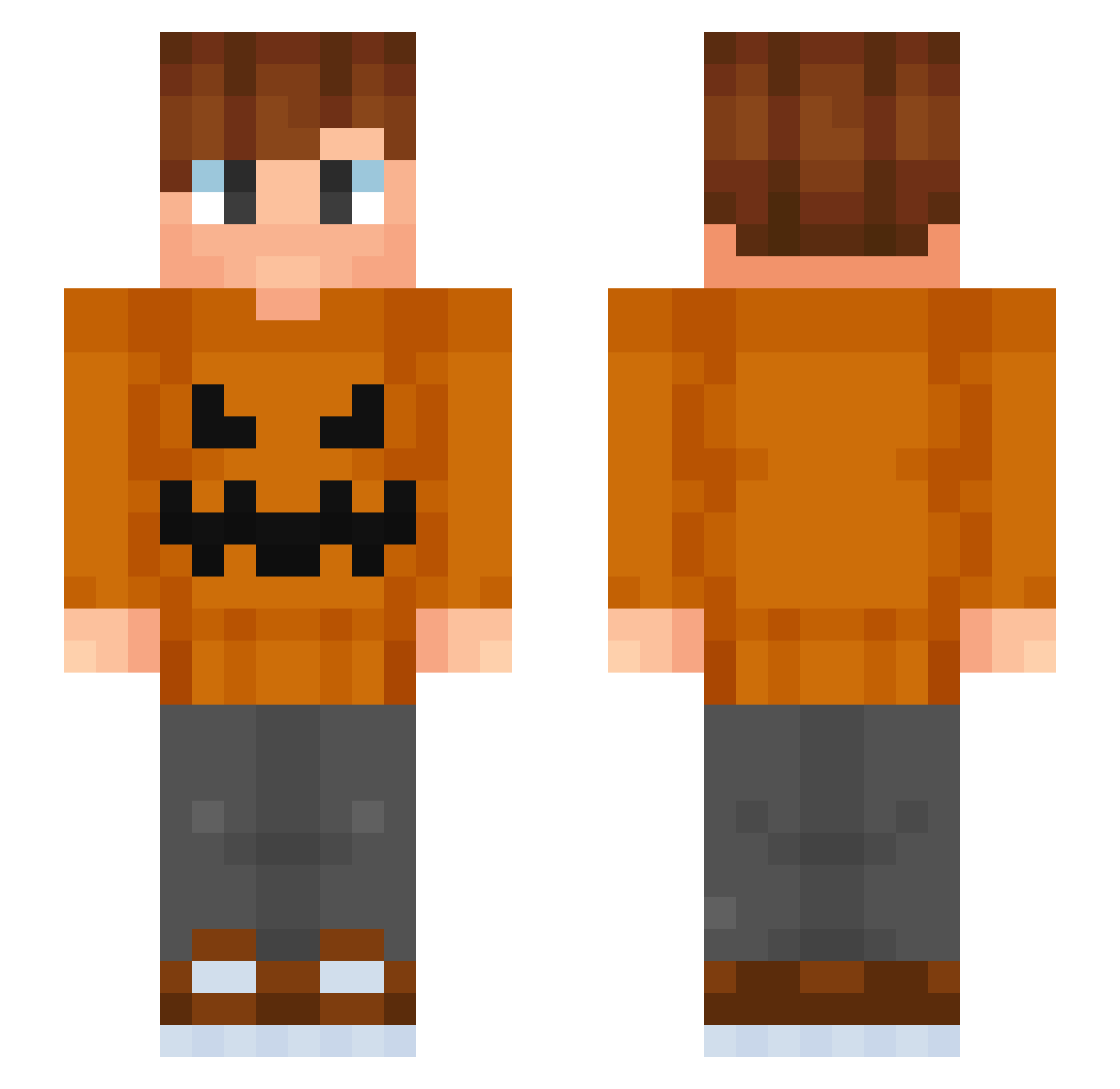 Fredd_XD Minecraft skin, front and back view