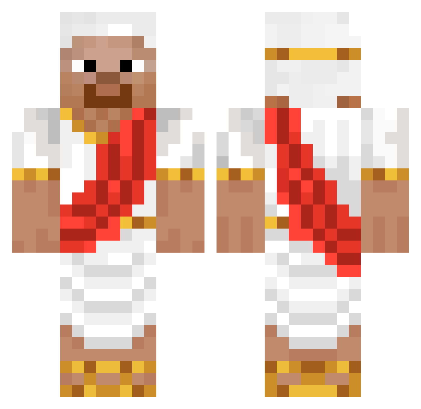 3DCatto Minecraft skin, front and back view