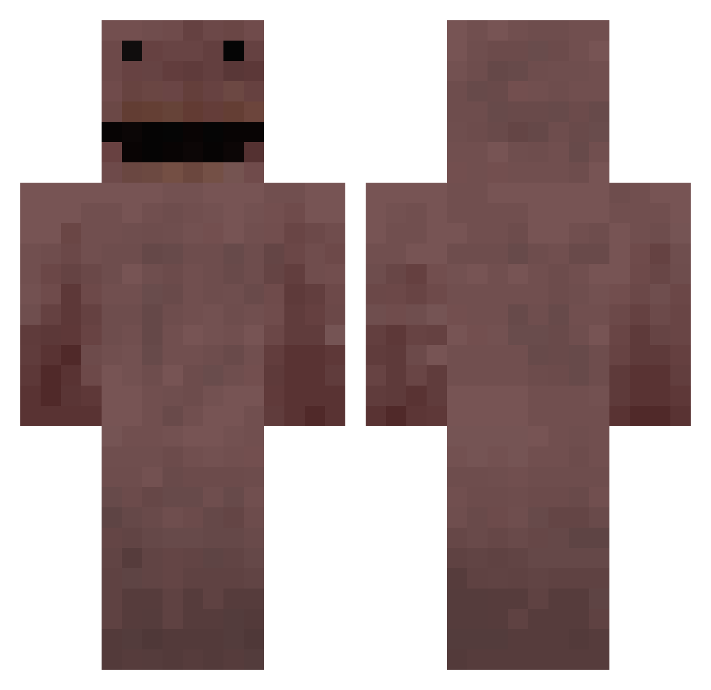 kelzyth Minecraft skin, front and back view