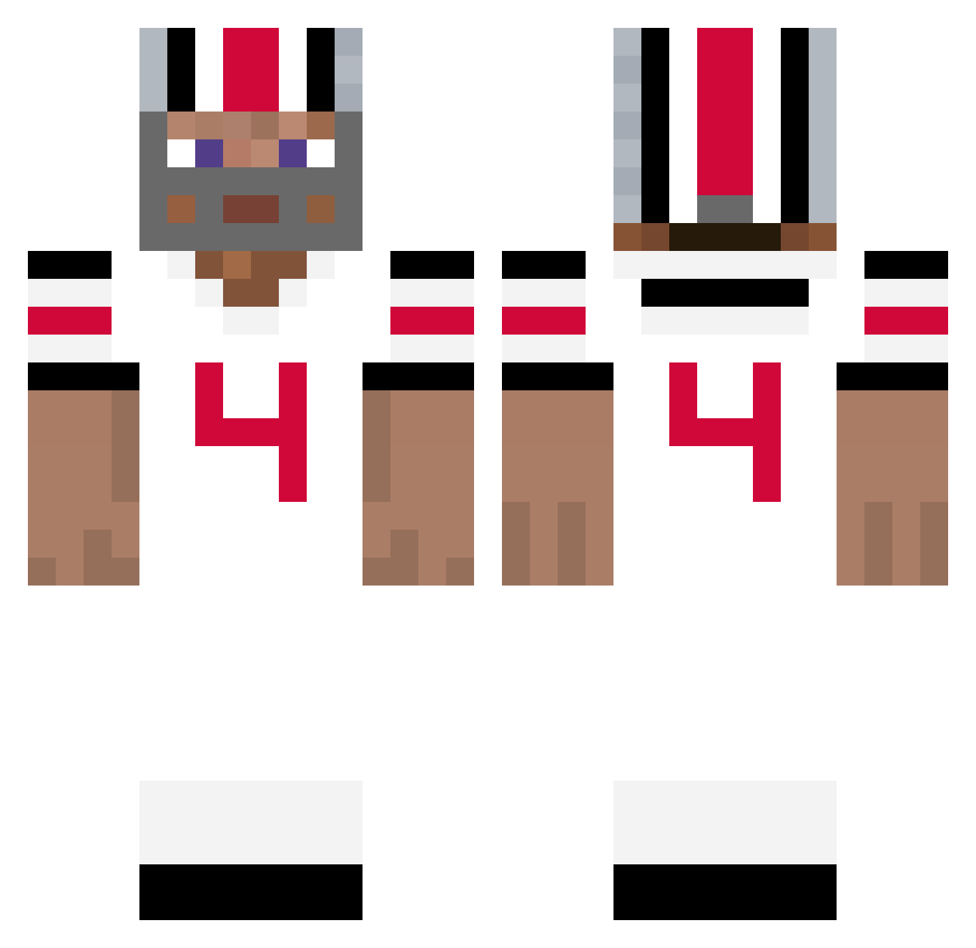 Murk Minecraft skin, front and back view