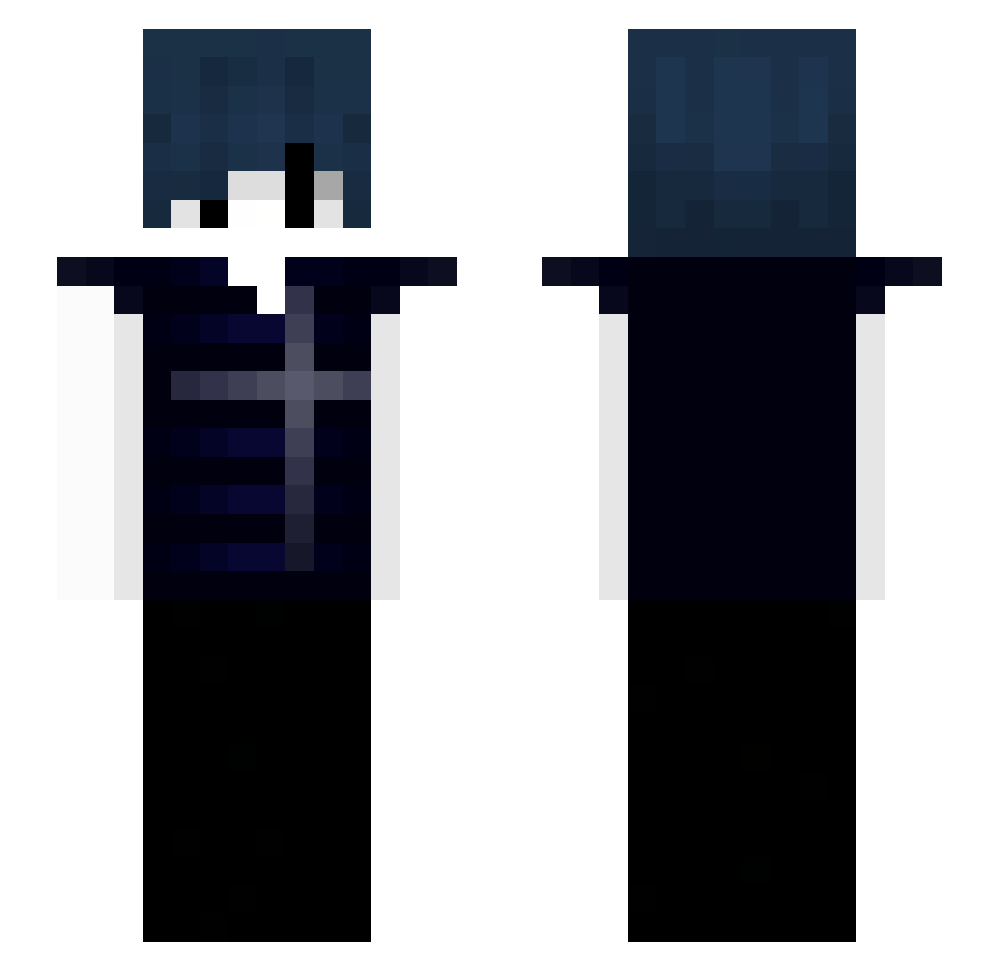 lovdeep Minecraft skin, front and back view