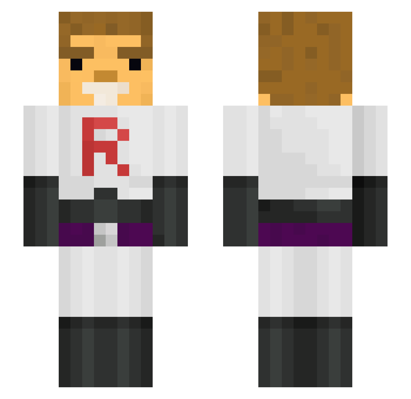 NettesterJunge Minecraft skin, front and back view