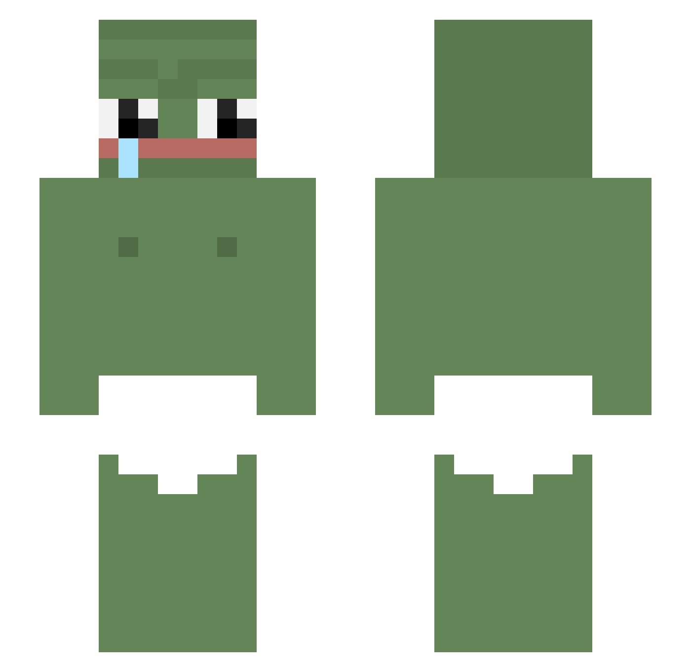 rudals0 Minecraft skin, front and back view