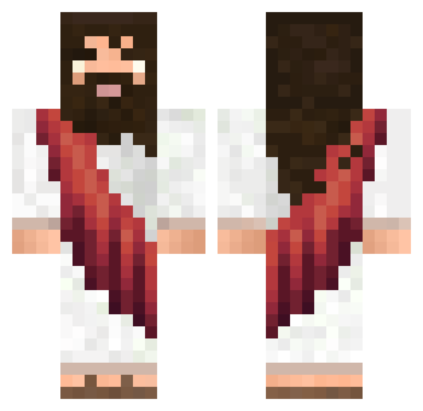 szn666 Minecraft skin, front and back view