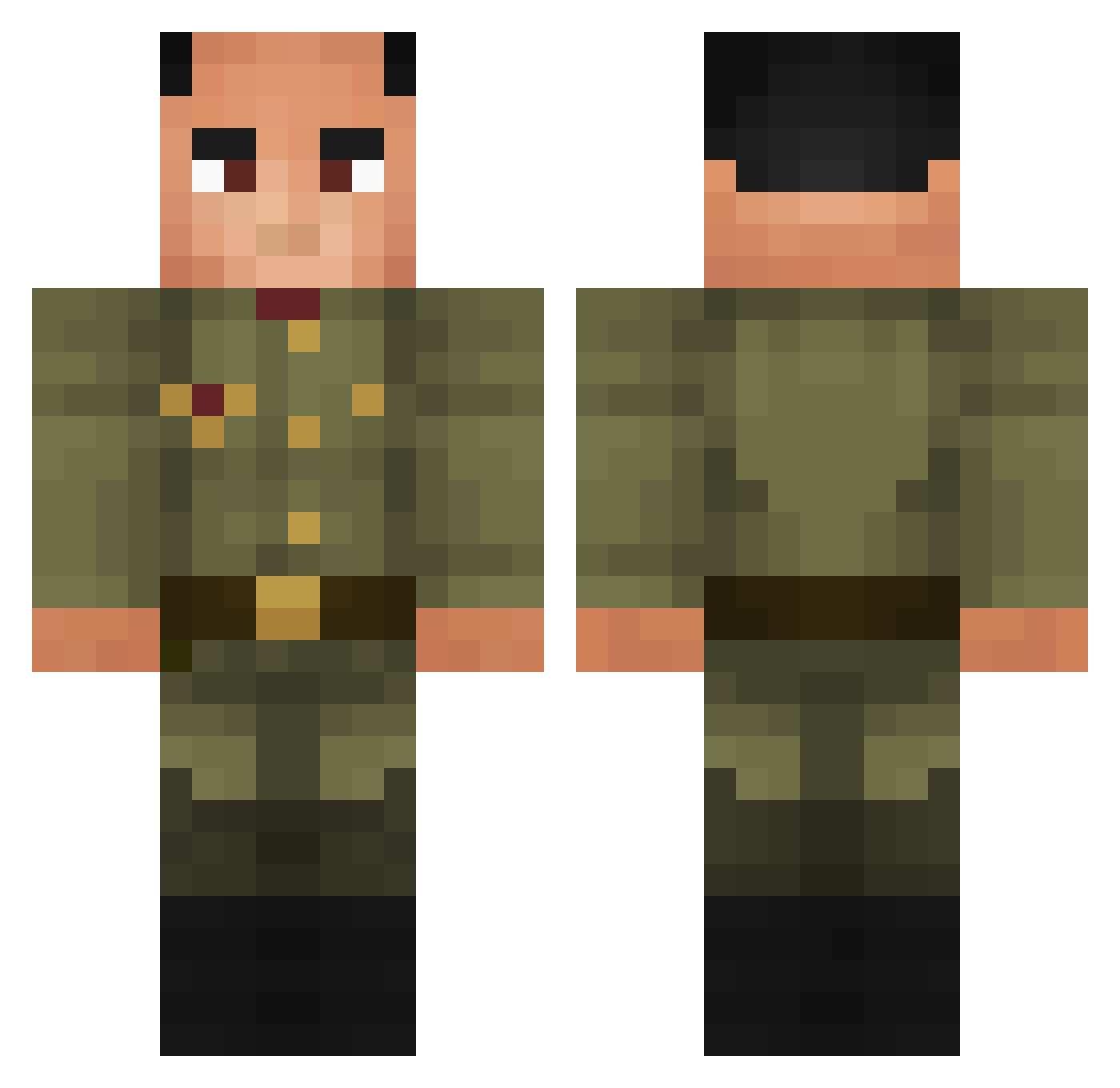Vlandiyaz Minecraft skin, front and back view