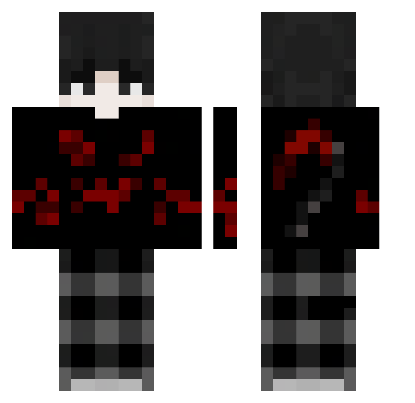 cra1serr_ Minecraft skin, front and back view