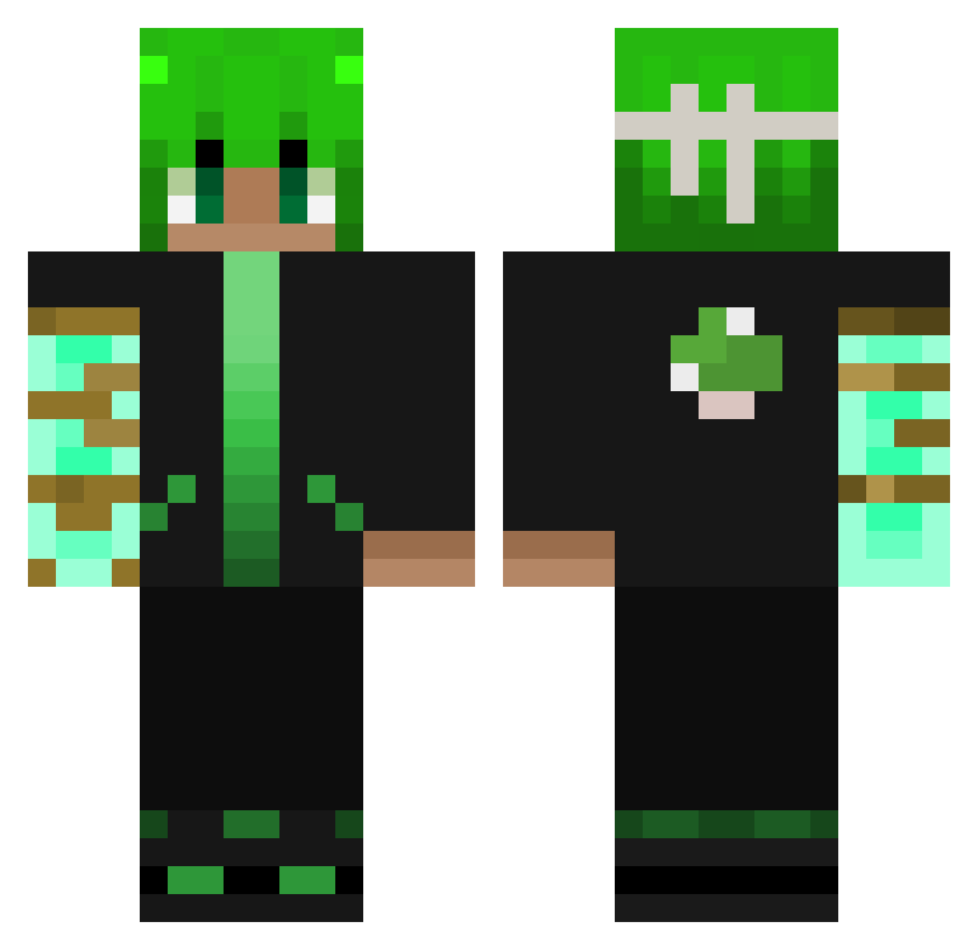 DAIIBERU Minecraft skin, front and back view