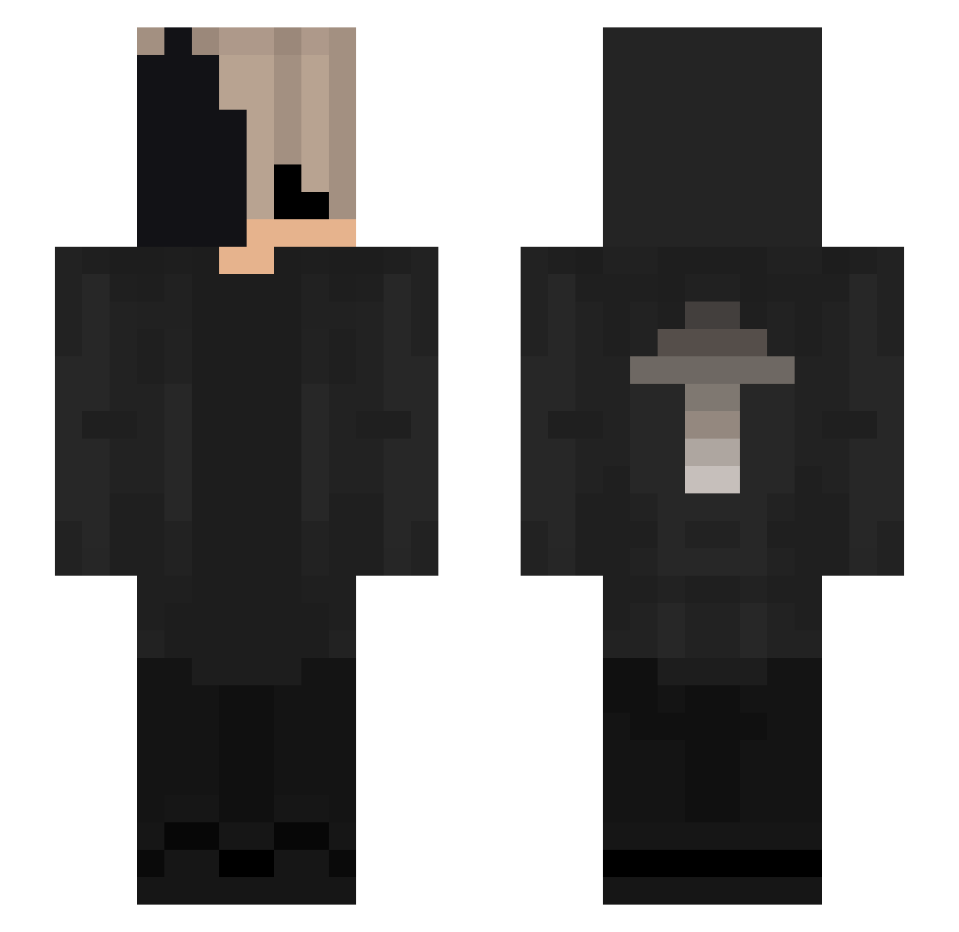BabyOG Minecraft skin, front and back view