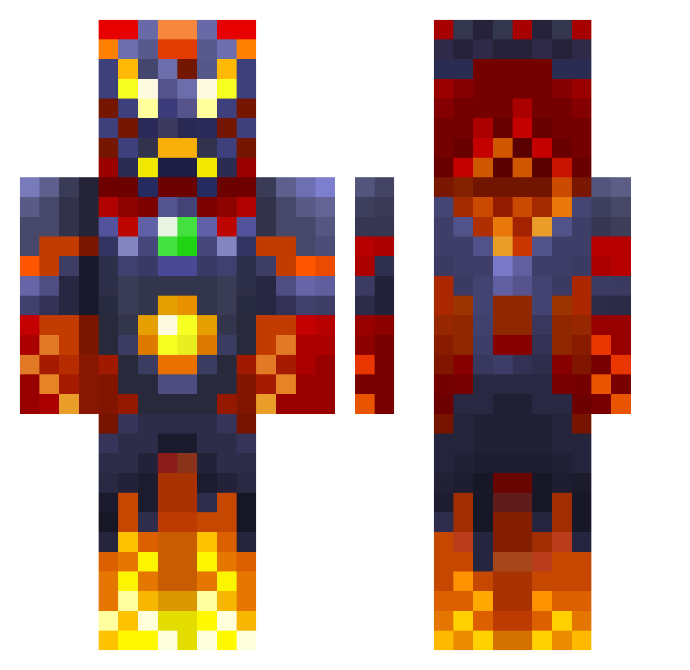 ONlyGoofy Minecraft skin, front and back view