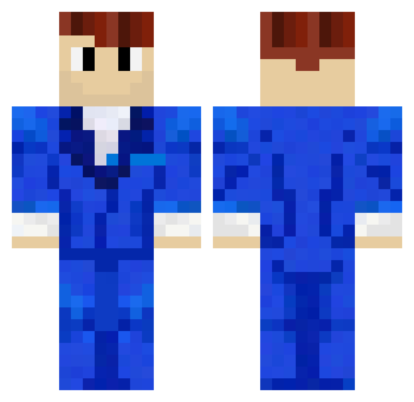 Hoster05 Minecraft skin, front and back view