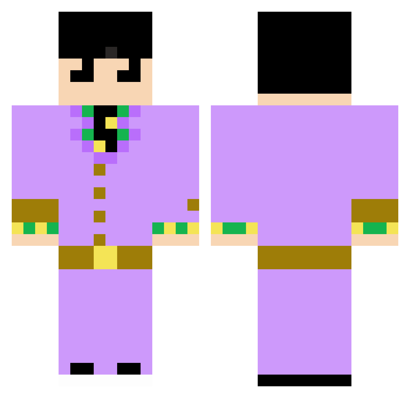 Air_Dank Minecraft skin, front and back view