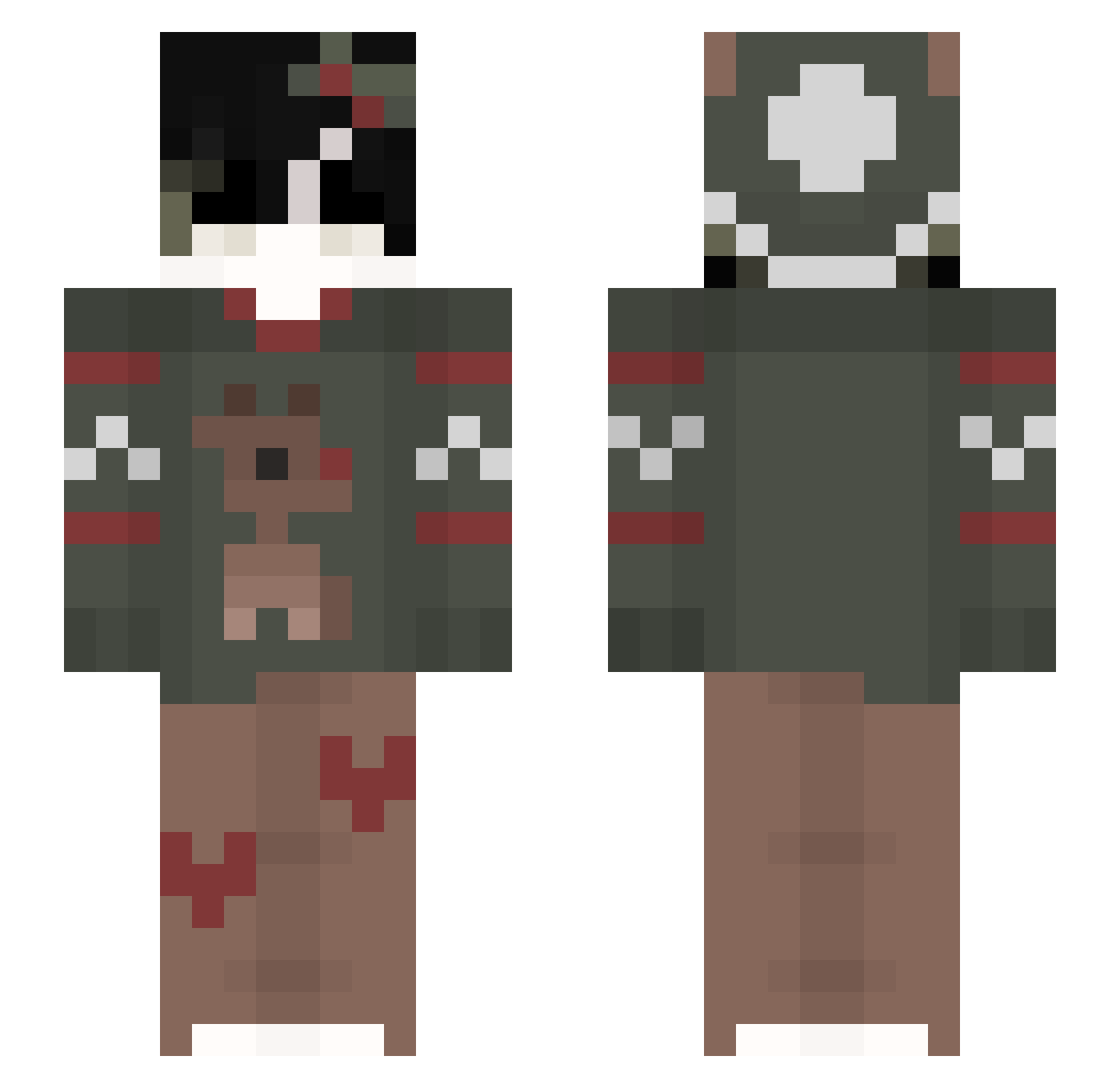 Tuyyuia Minecraft skin, front and back view