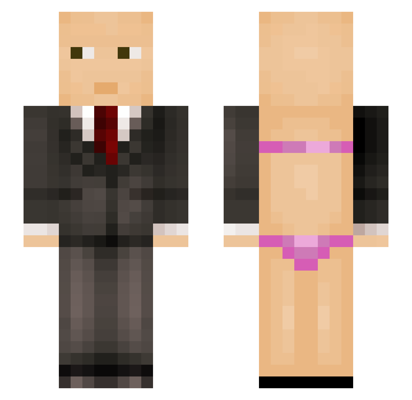 Timlwd Minecraft skin, front and back view