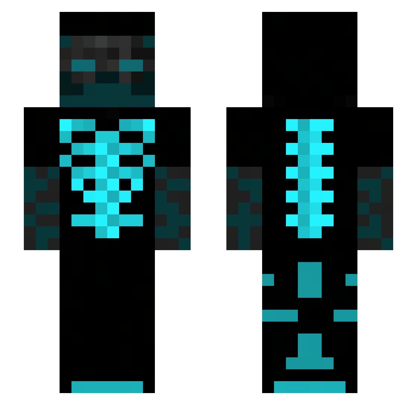 xNothern Minecraft skin, front and back view
