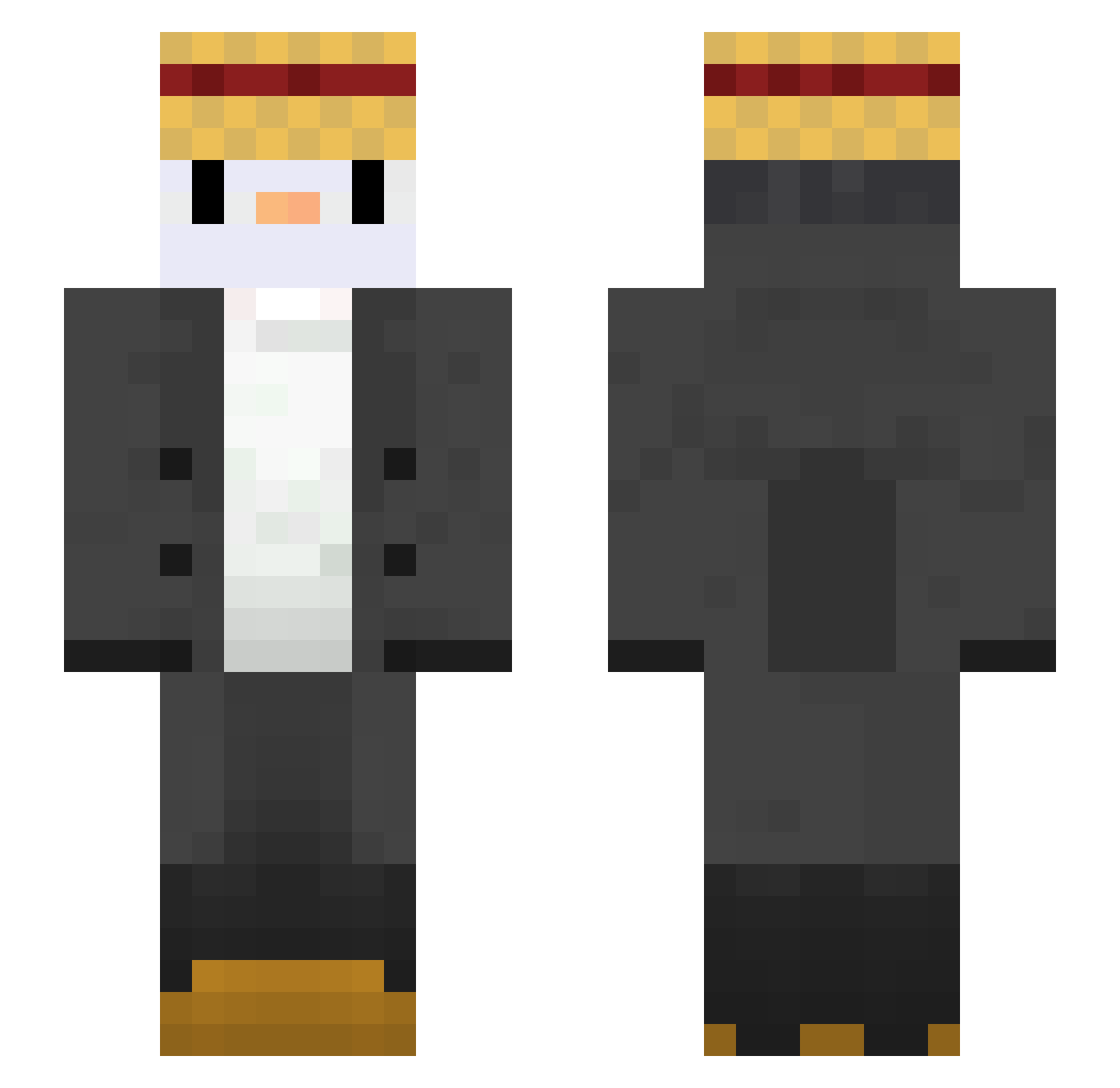 world______music Minecraft skin, front and back view