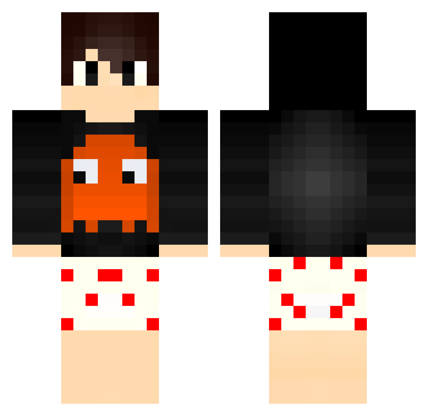 Pixyman Minecraft skin, front and back view