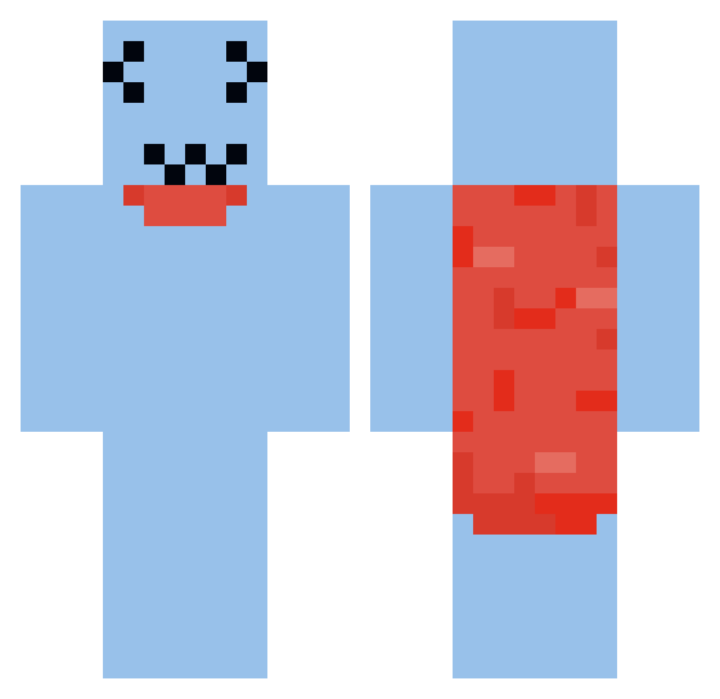 YelloeTheOrange Minecraft skin, front and back view