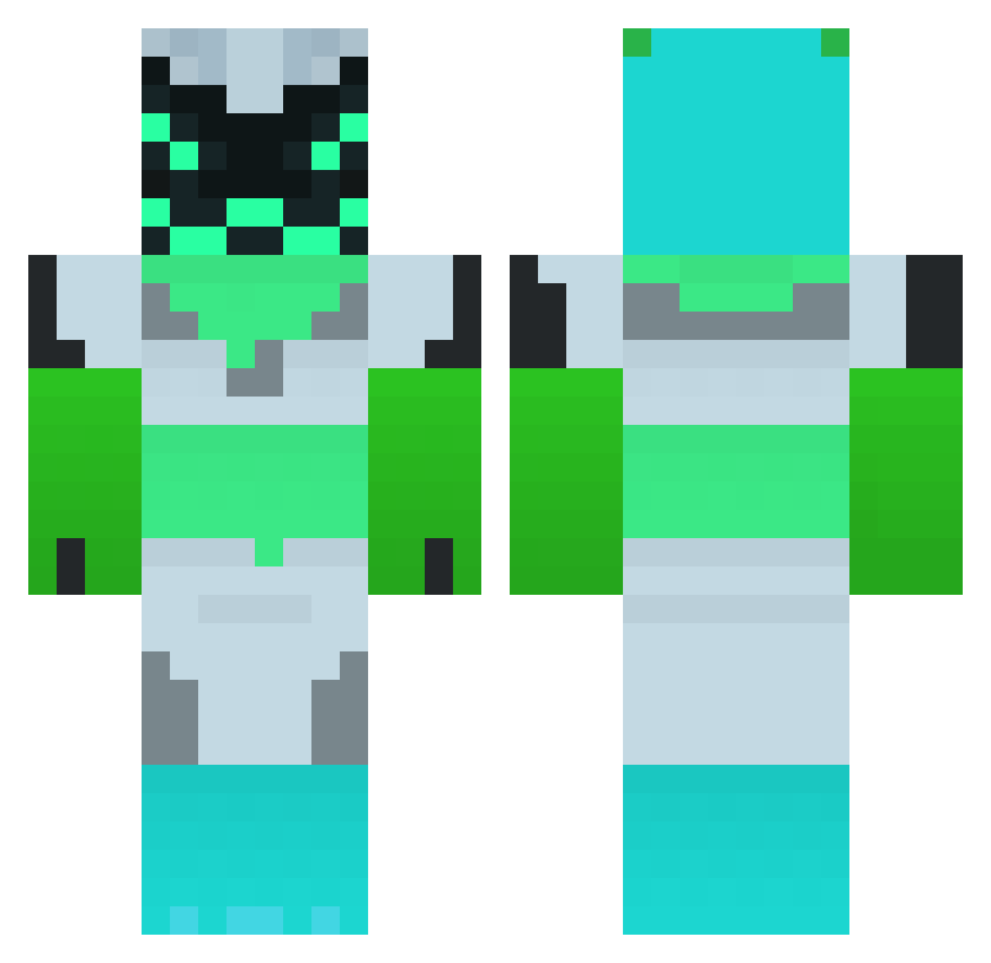 zyrx_owo Minecraft skin, front and back view