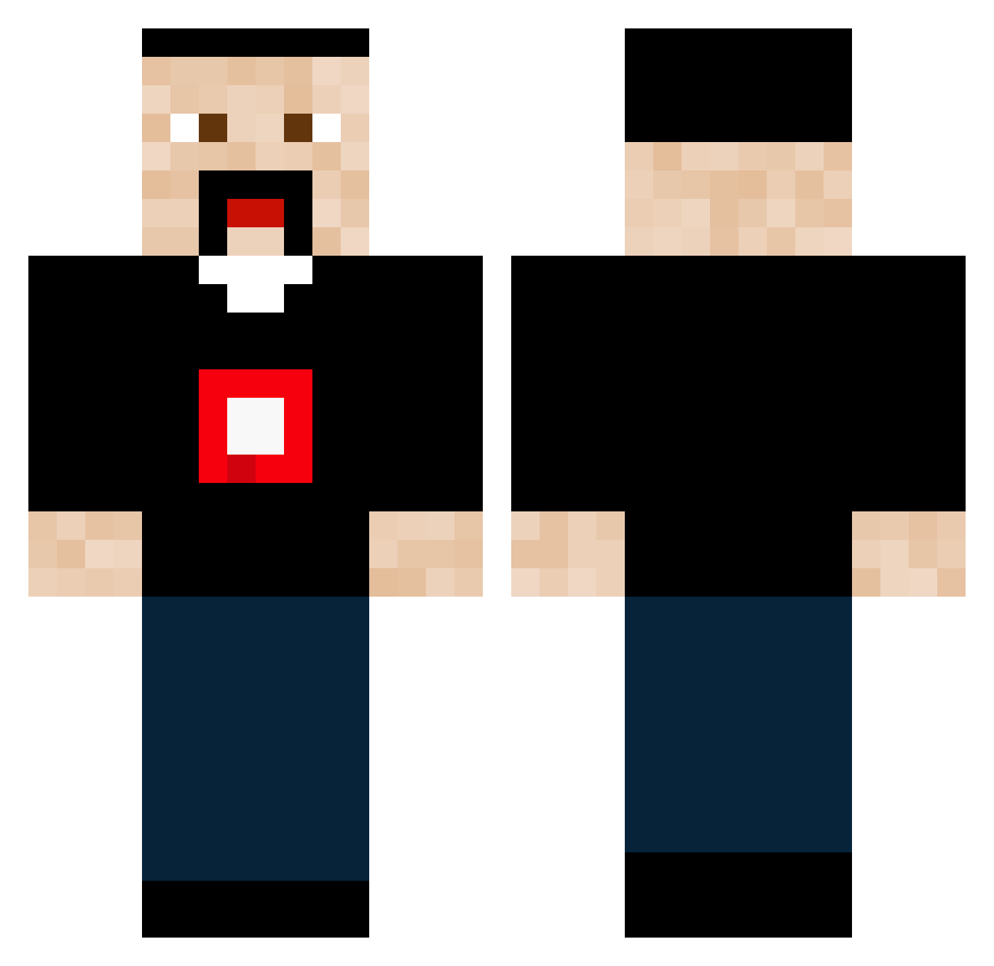 LutziGHG Minecraft skin, front and back view