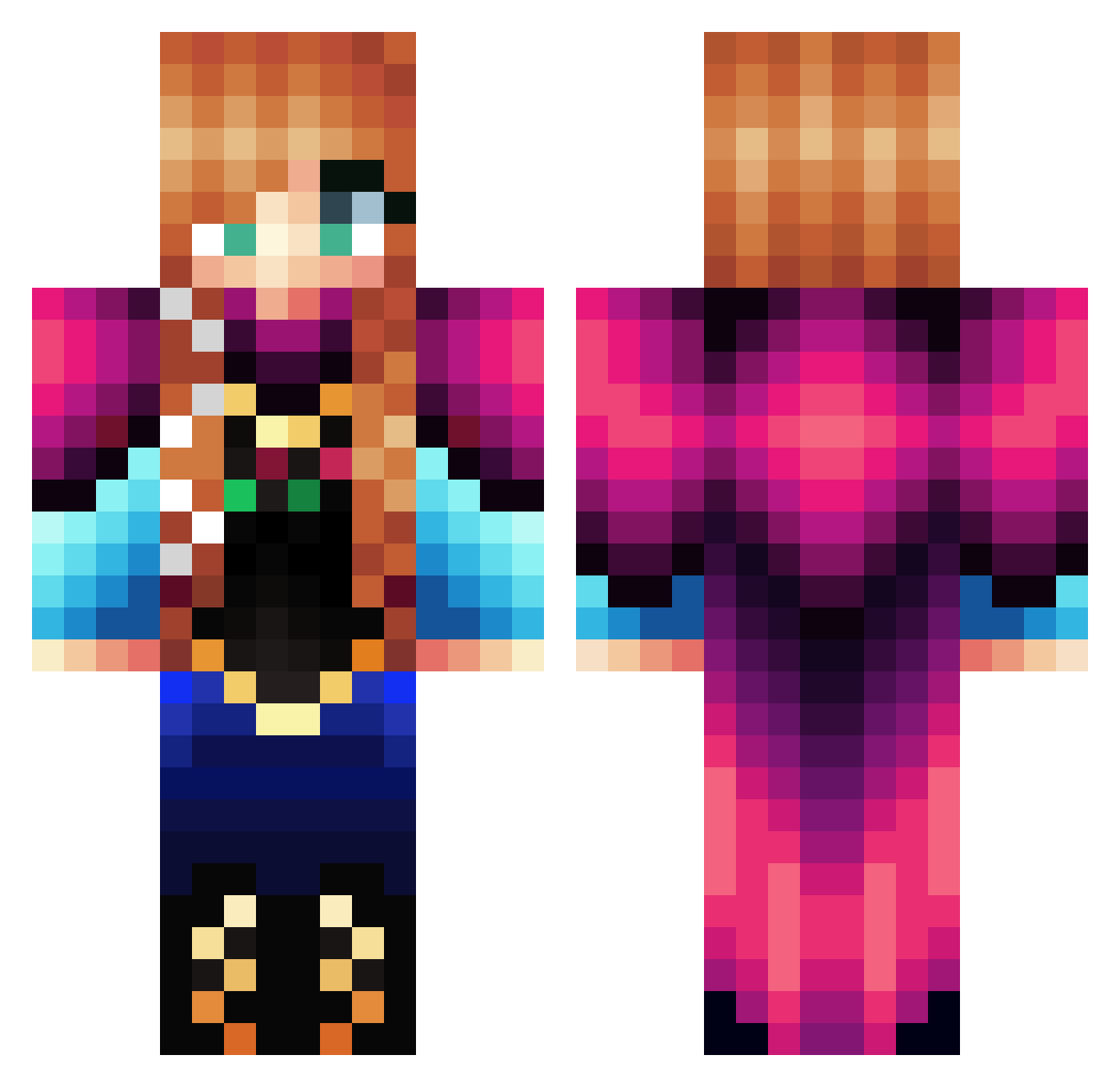 persephone1234 Minecraft skin, front and back view