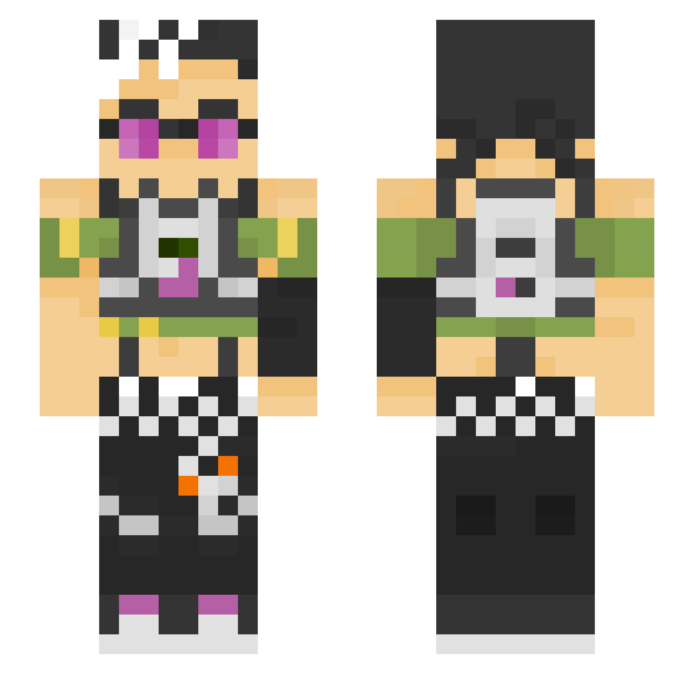 d_ramdaddy Minecraft skin, front and back view