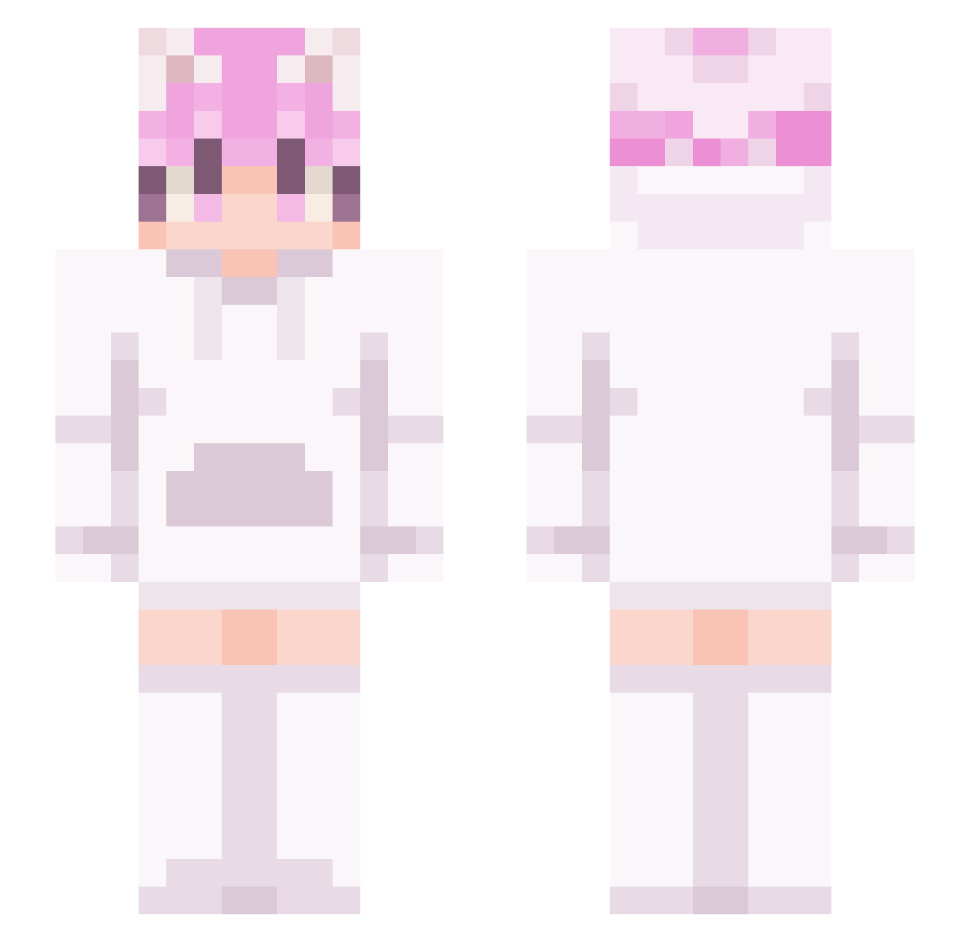 ToastedCatz16 Minecraft skin, front and back view