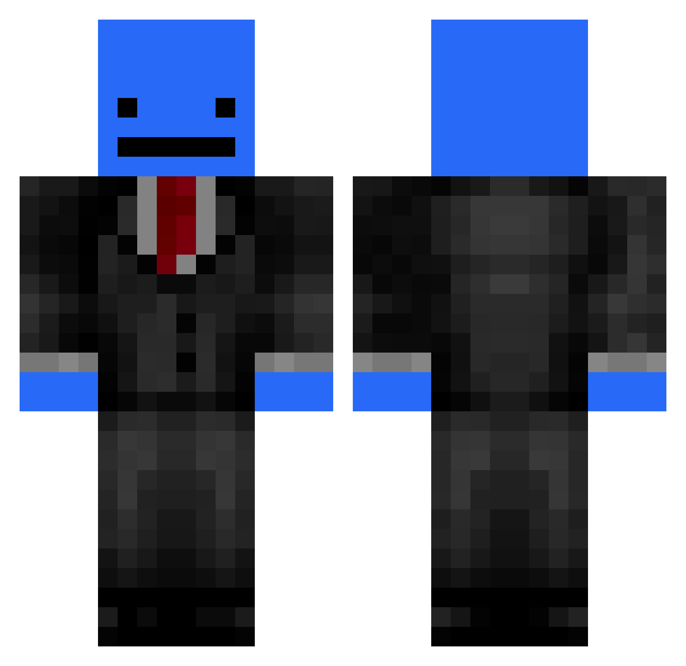 Sana_V Minecraft skin, front and back view