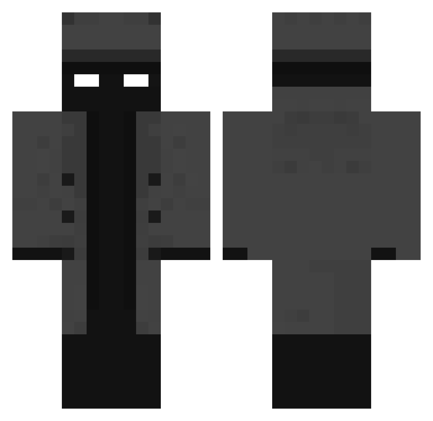 ZyxelekMC Minecraft skin, front and back view