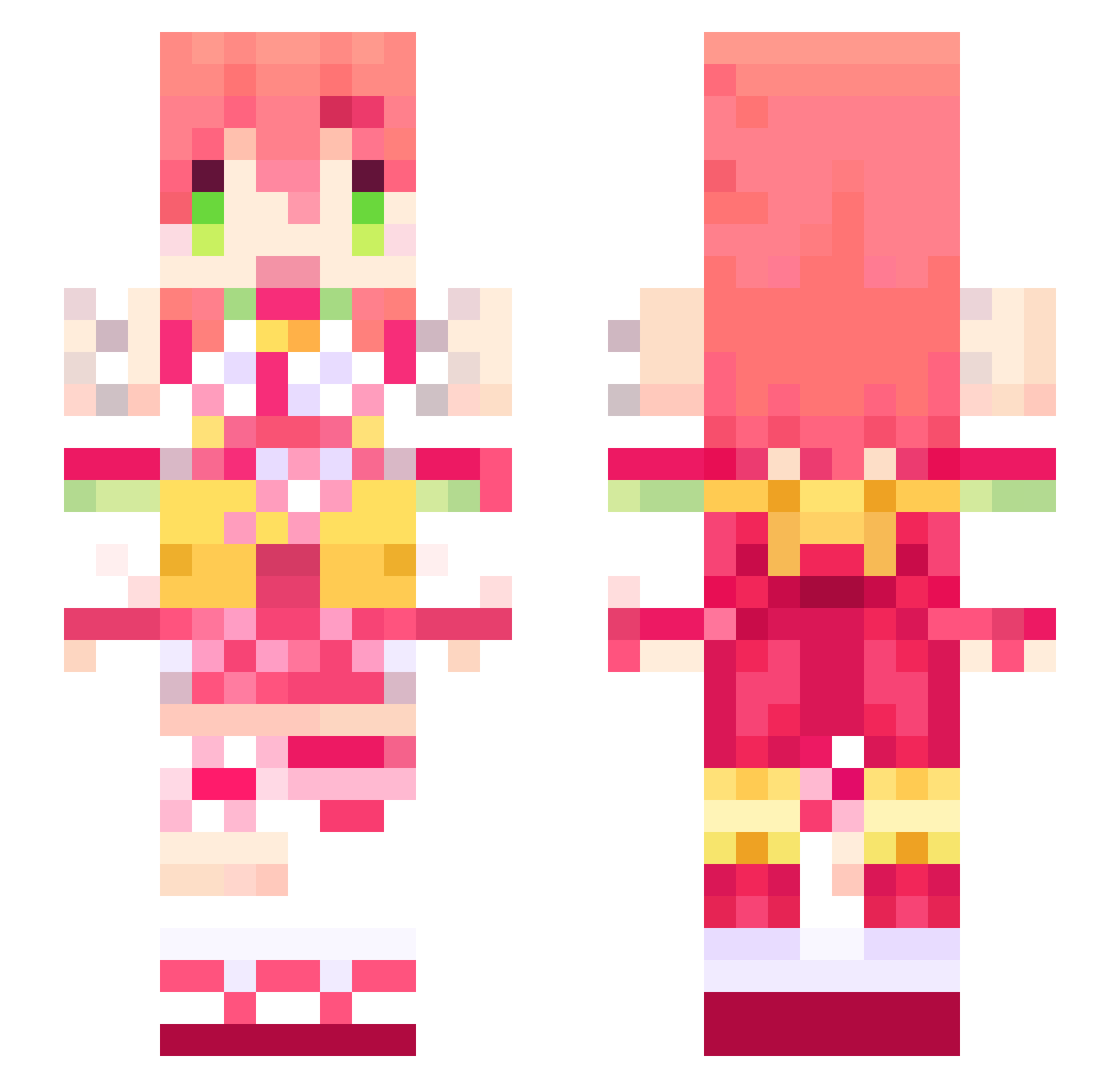 MesoSiderite Minecraft skin, front and back view