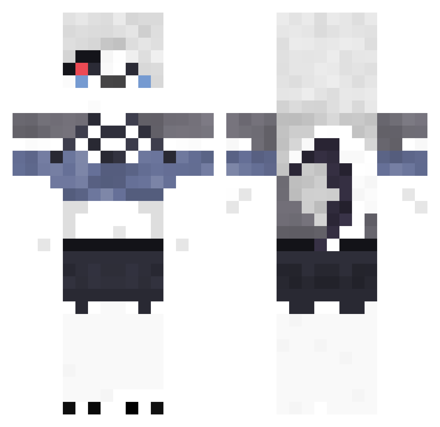 hero666br1ne Minecraft skin, front and back view
