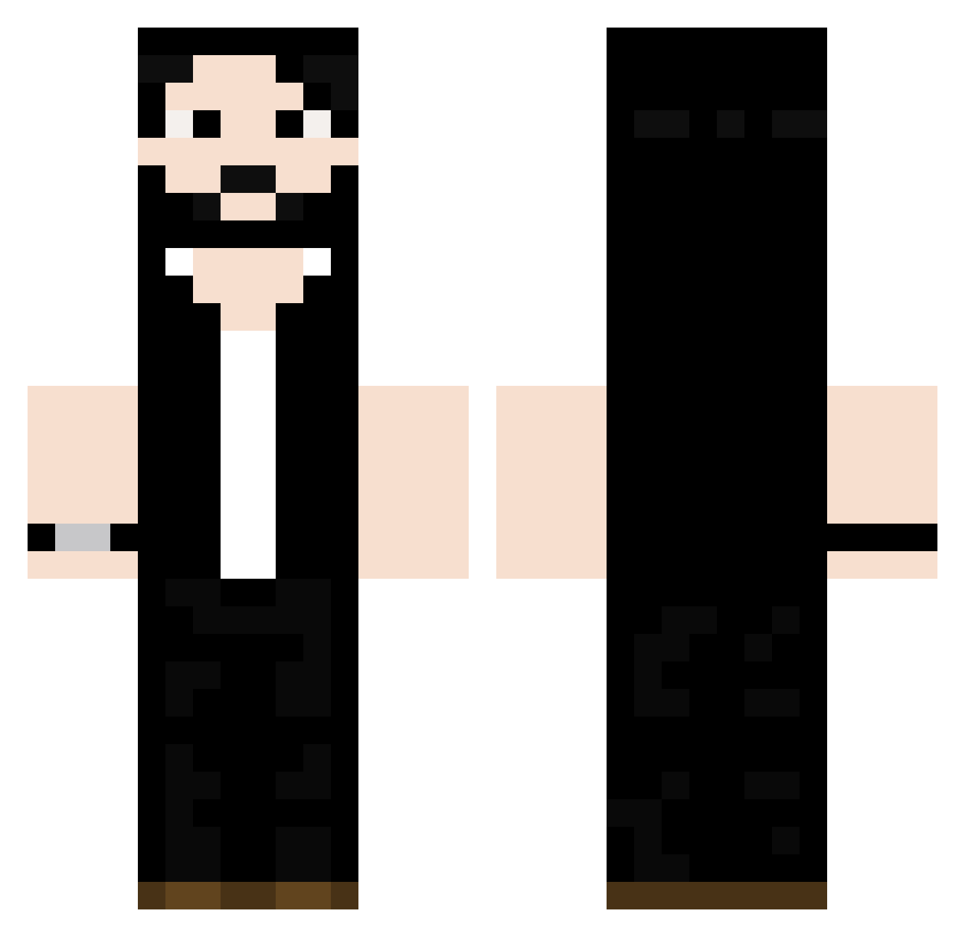ChocolateChunk69 Minecraft skin, front and back view