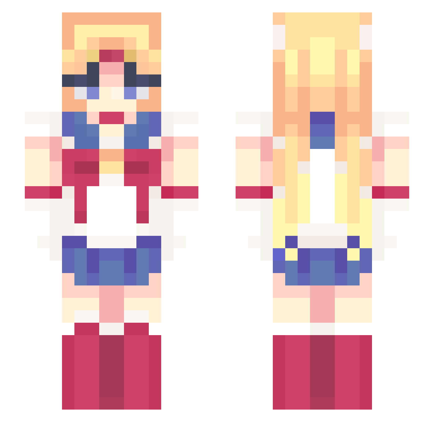 Tamar9 Minecraft skin, front and back view
