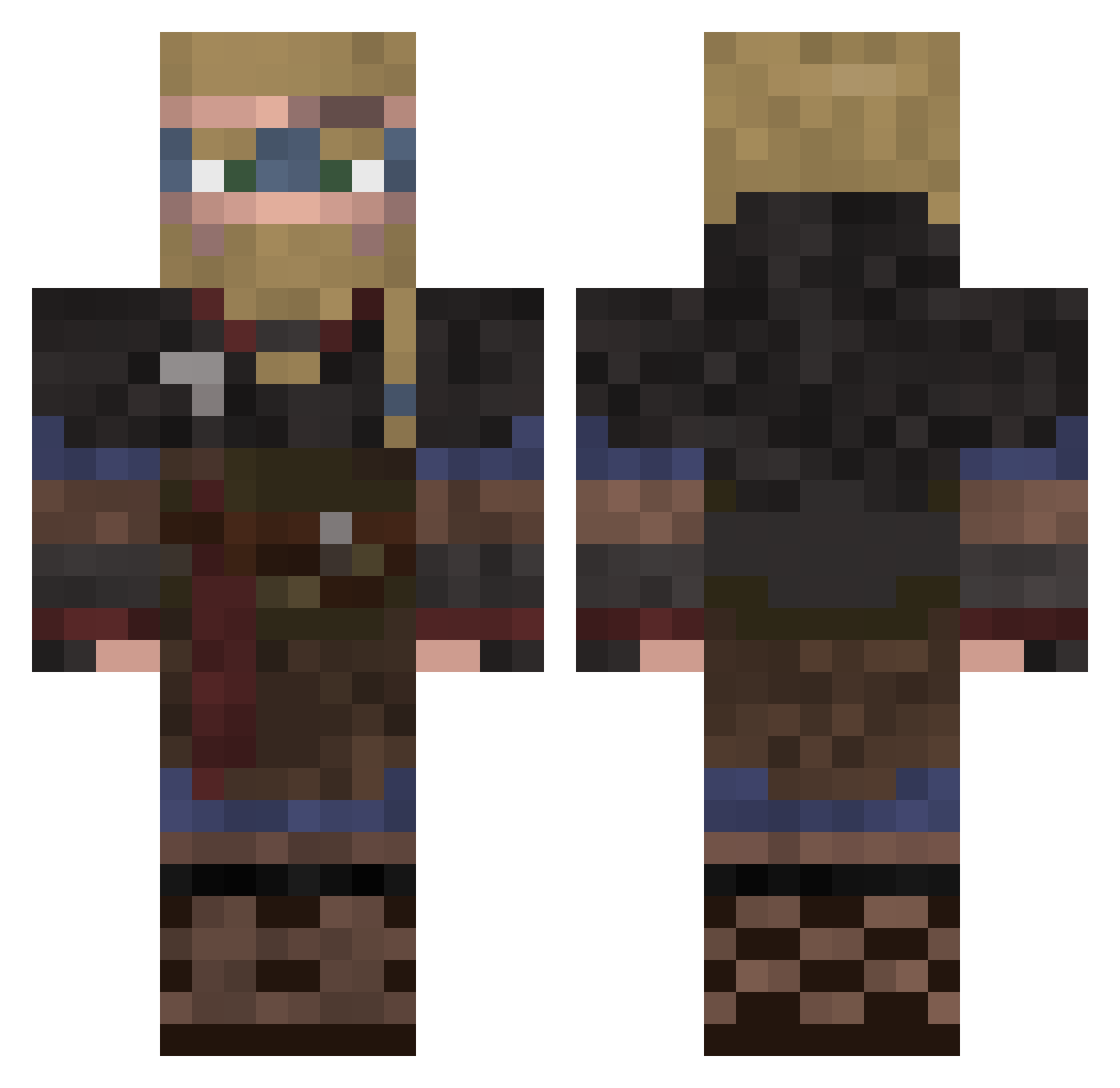 llahsram14 Minecraft skin, front and back view