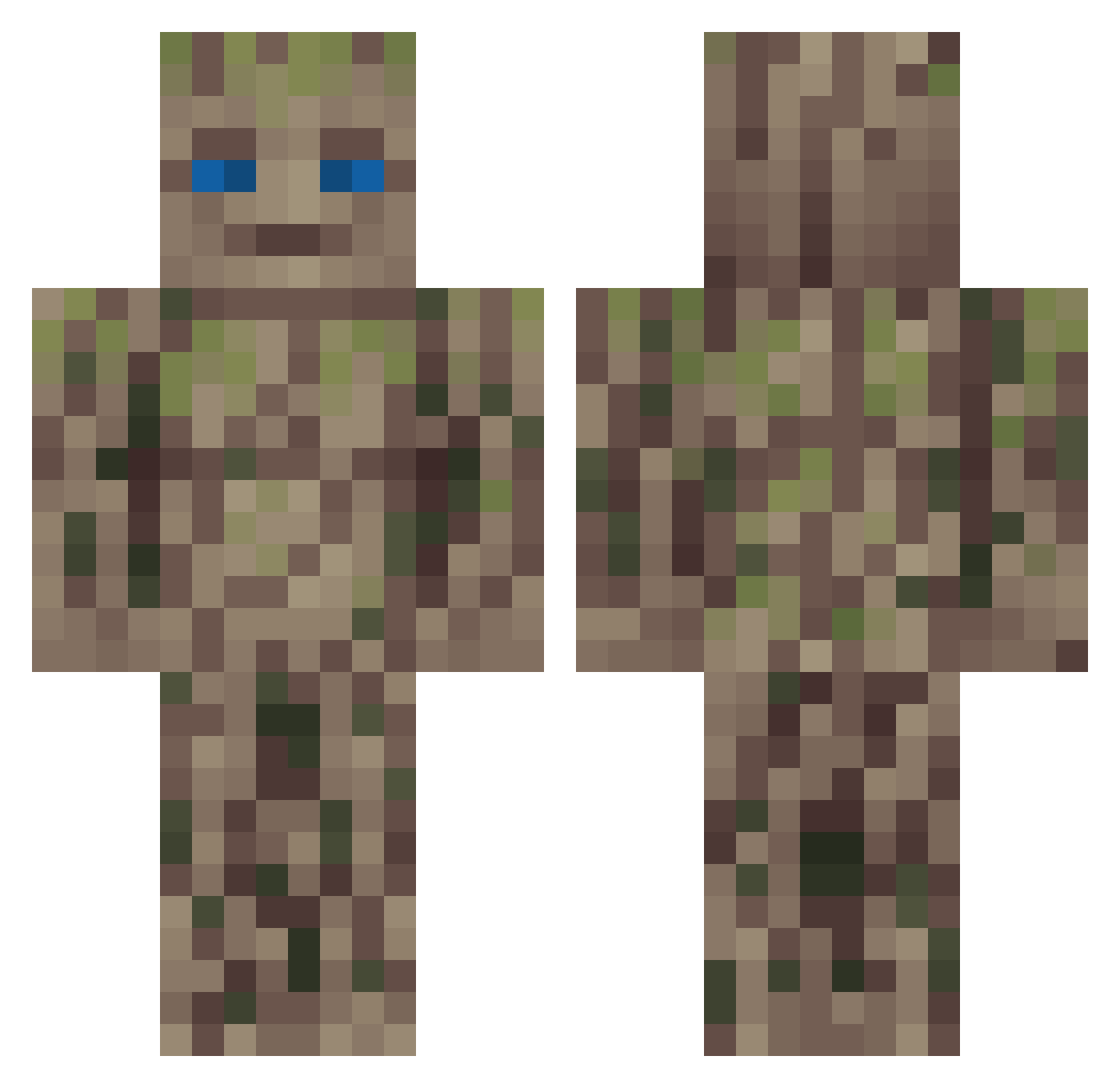 qlixen Minecraft skin, front and back view