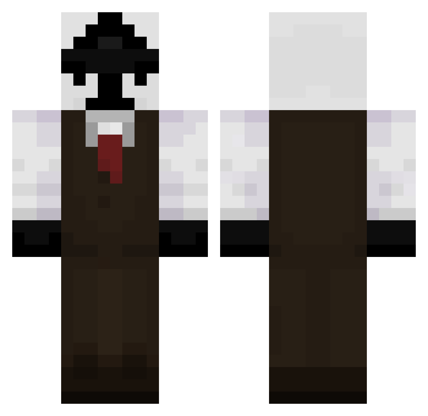 Senna81 Minecraft skin, front and back view