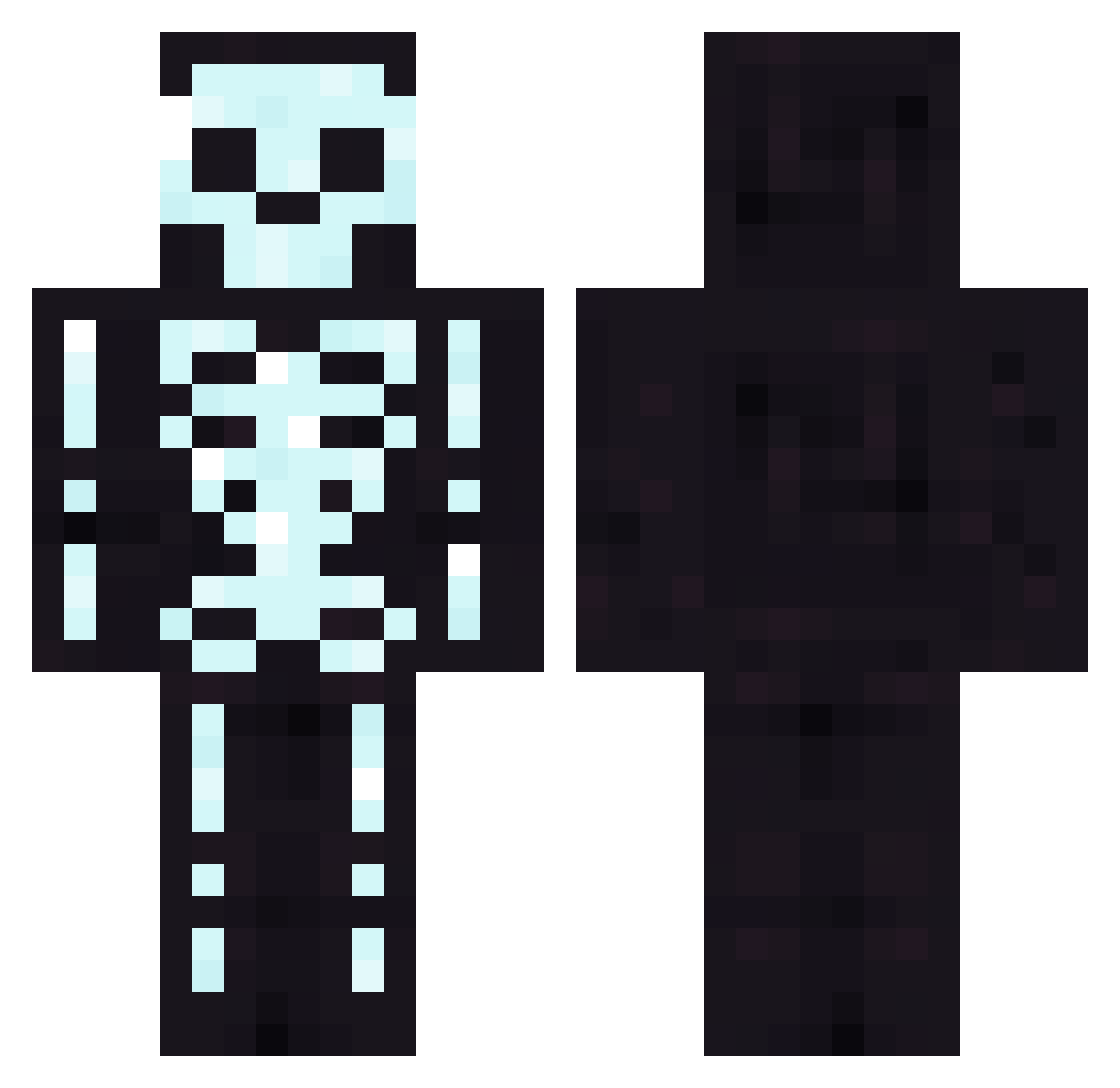 Sphingosine Minecraft skin, front and back view