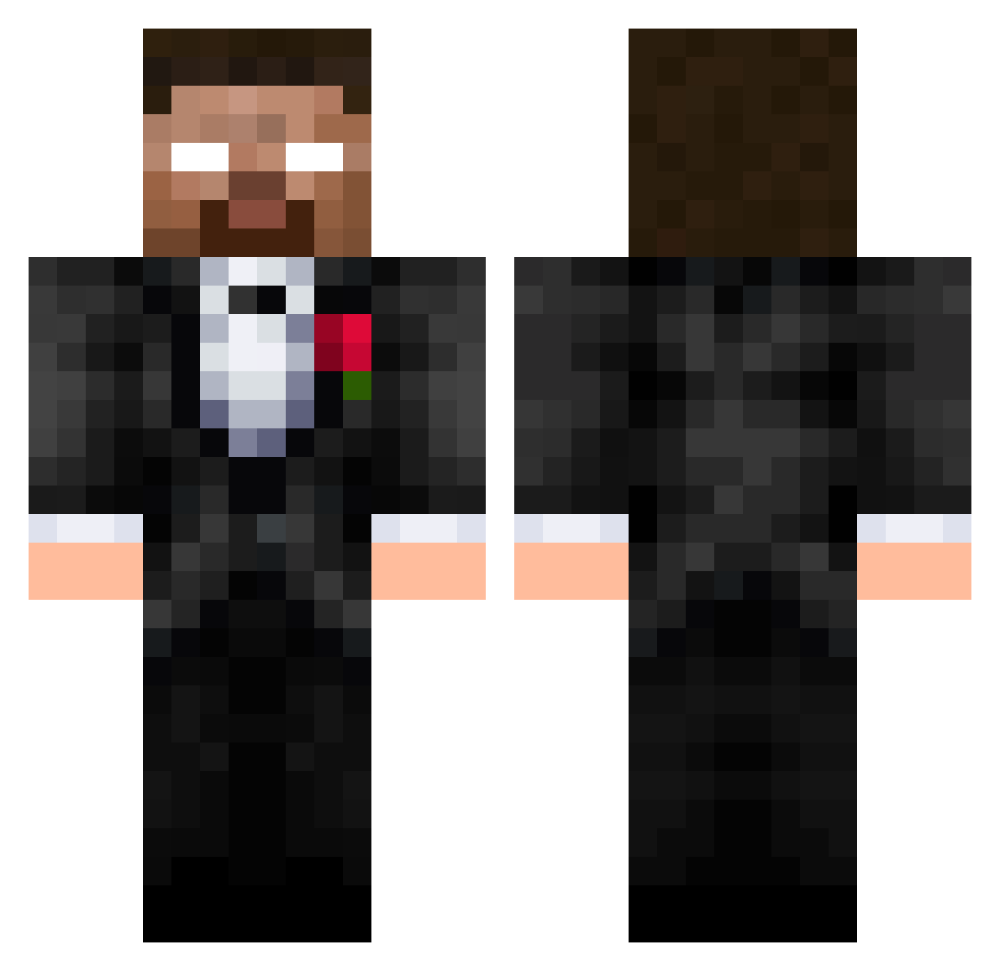 pleeplow Minecraft skin, front and back view