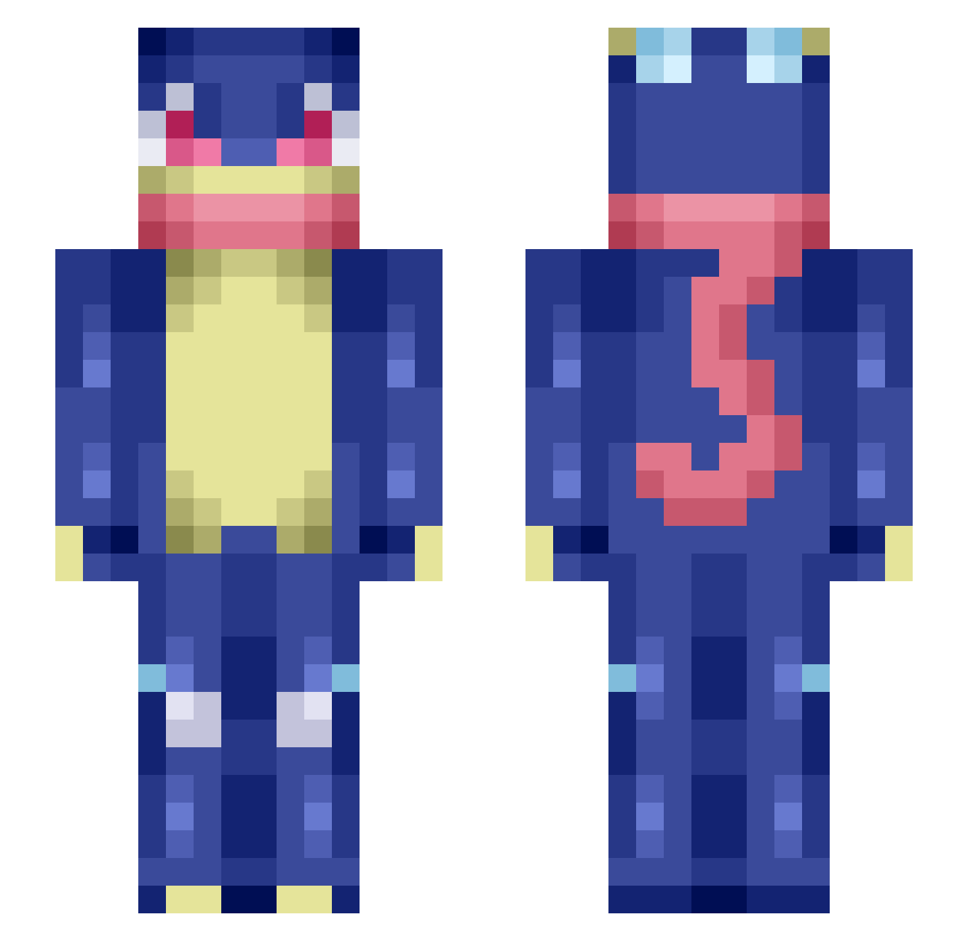 Ghostifyed_ Minecraft skin, front and back view