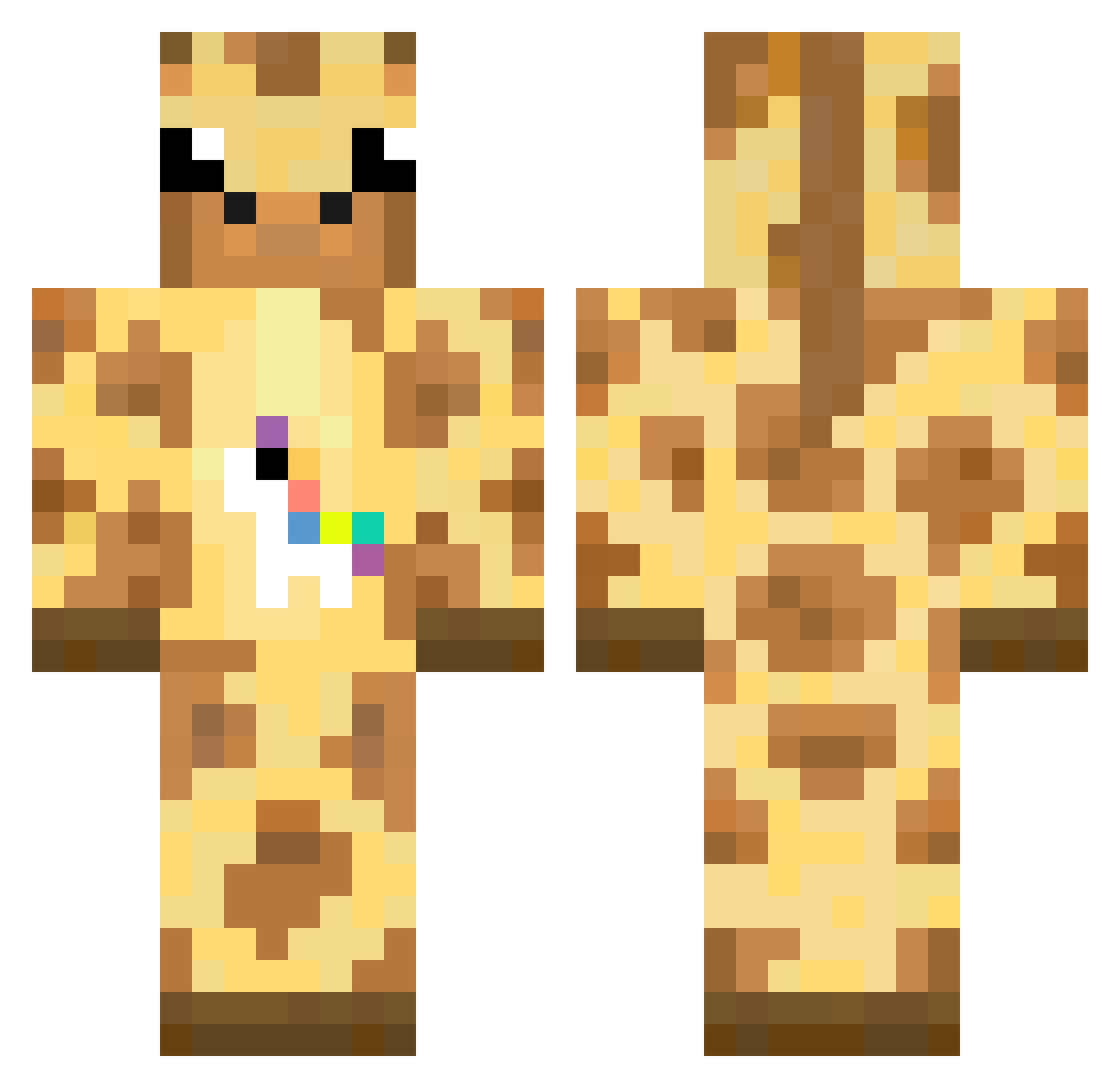 henryuhc Minecraft skin, front and back view