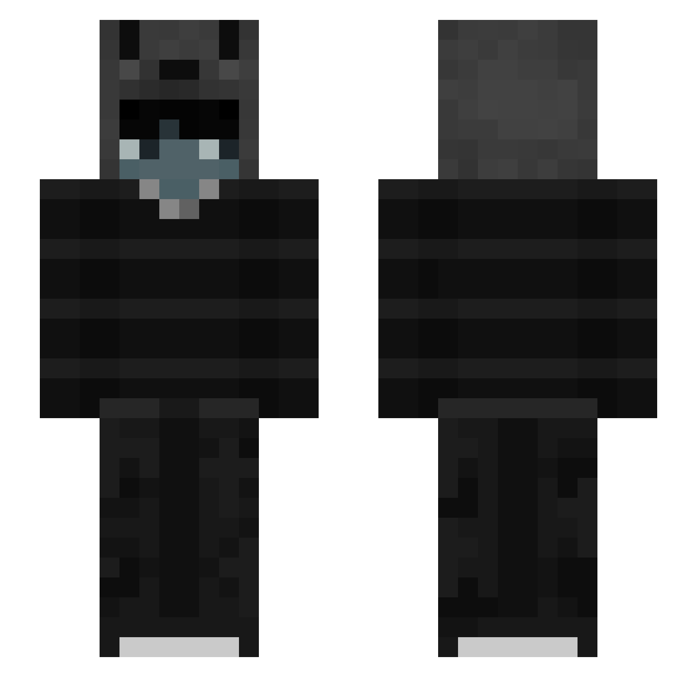noaquii Minecraft skin, front and back view
