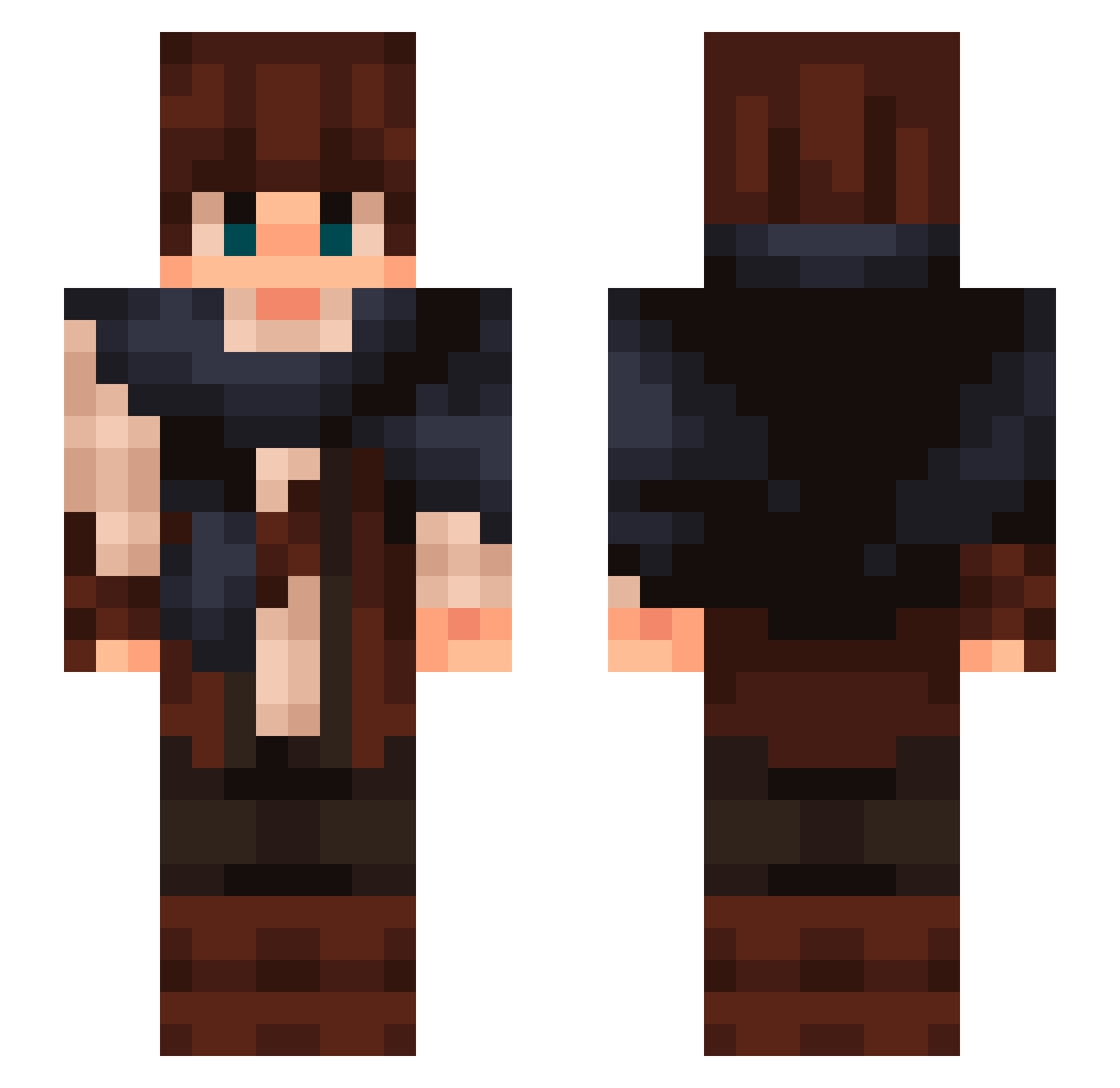 cosmoary Minecraft skin, front and back view