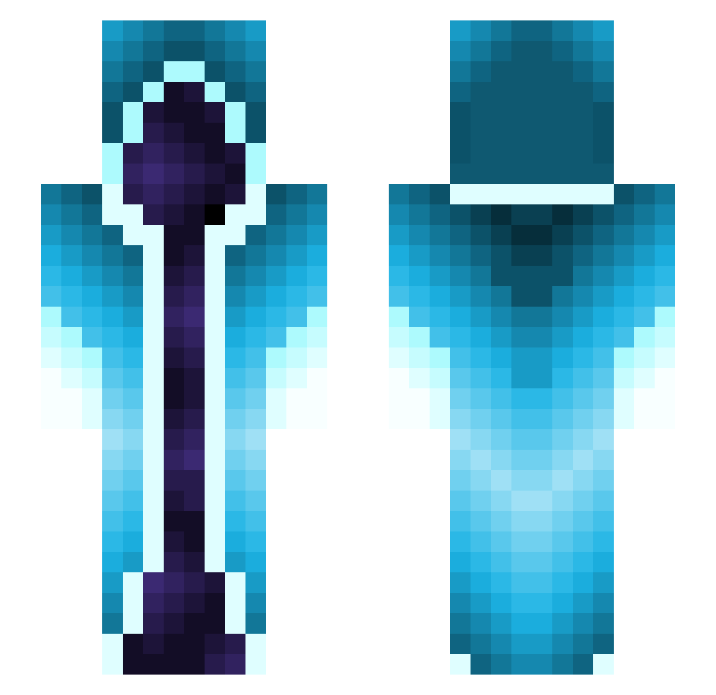 GHOSTIE_3 Minecraft skin, front and back view