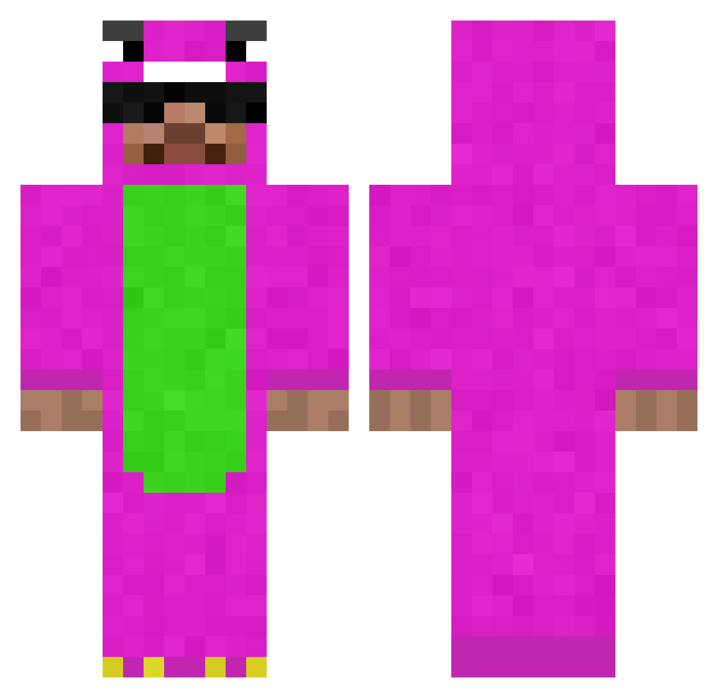 lil_mcnugget123 Minecraft skin, front and back view