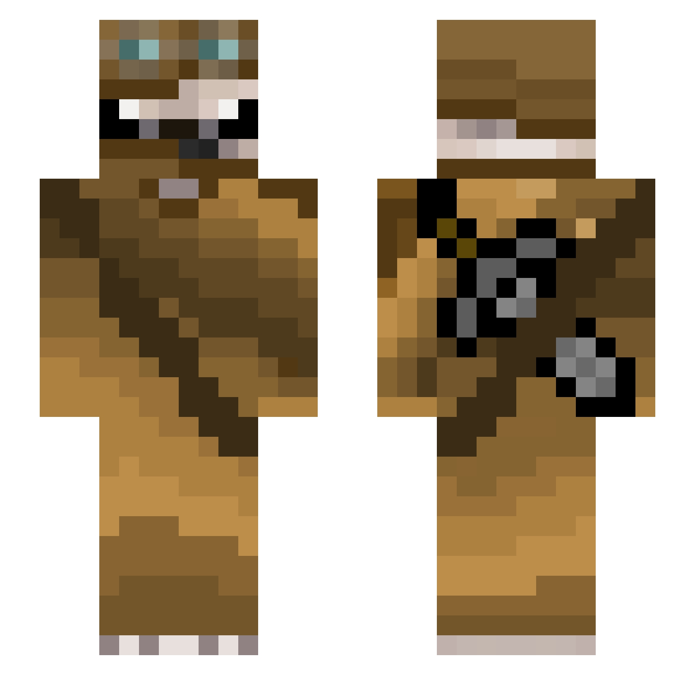 WAKACITO_05 Minecraft skin, front and back view