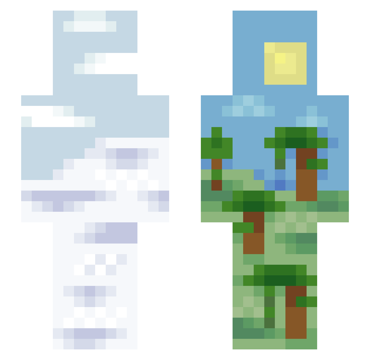 OTAK0o Minecraft skin, front and back view